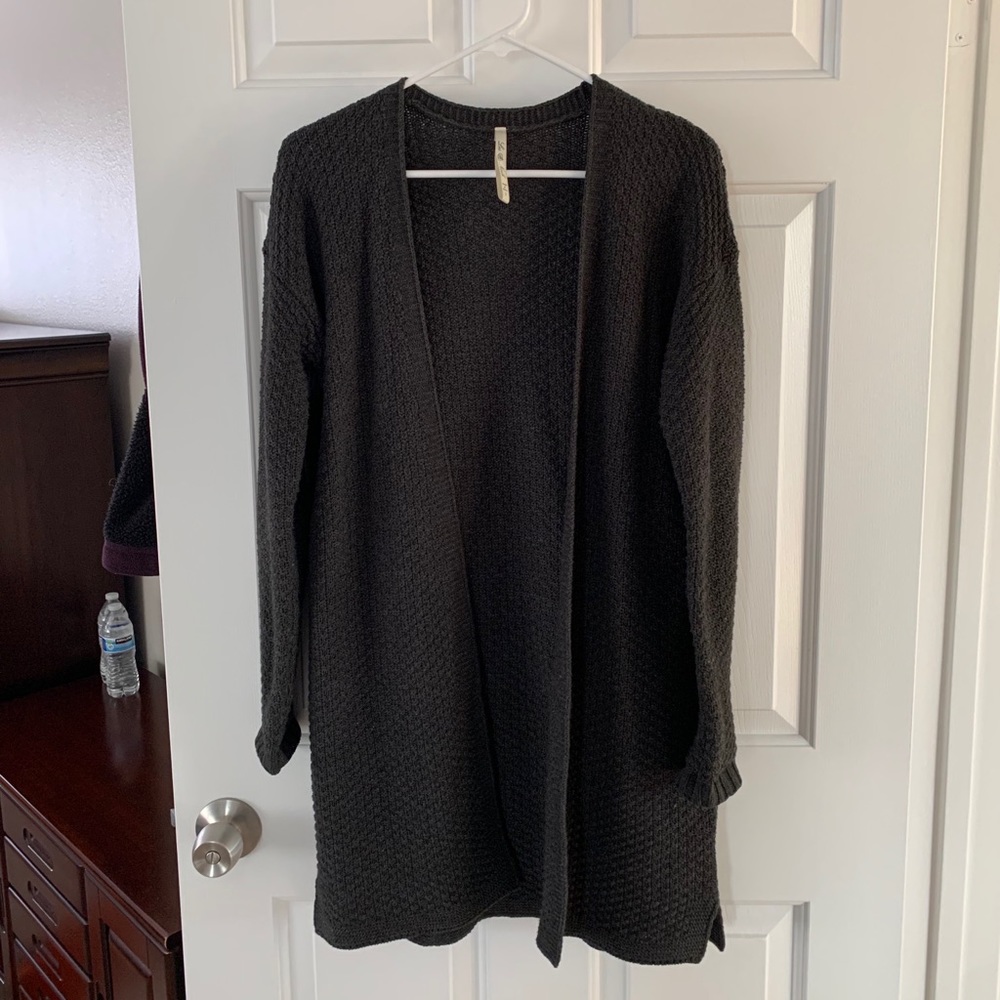 Gray oversized cardigan